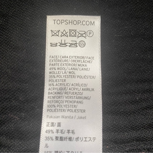 Topshop Alicia Boucle Slouch Pink Wool Blend Long Coat - Picture 6 of 8